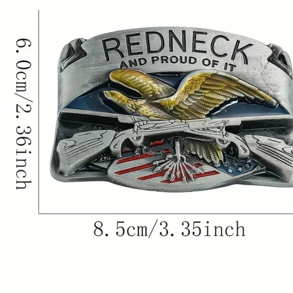 New Redneck and proud of it men's belt buckles